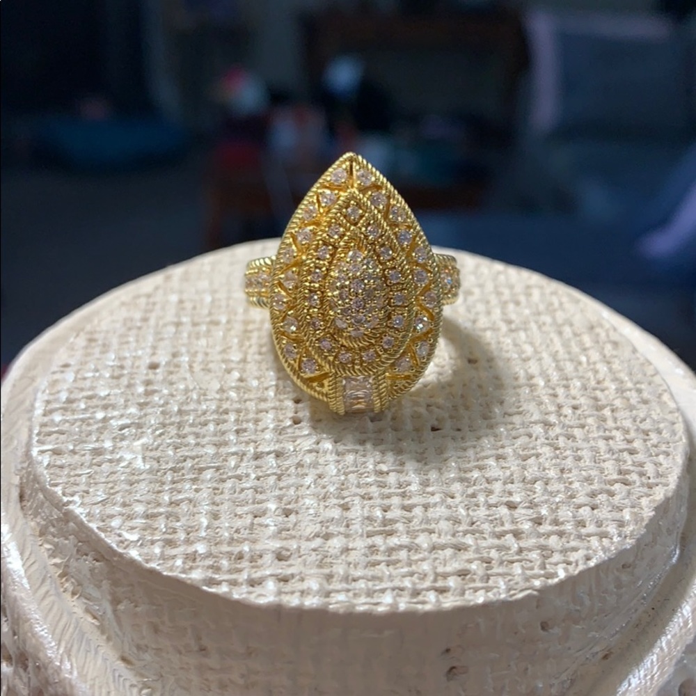 Judith Ripka gold-clad ring